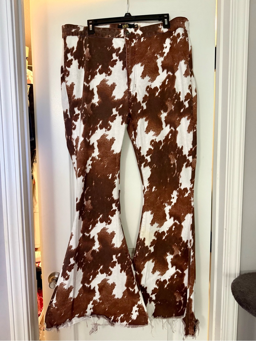 Women’s High Rise Cow Print Flare